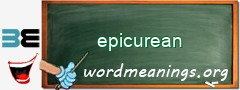 WordMeaning blackboard for epicurean